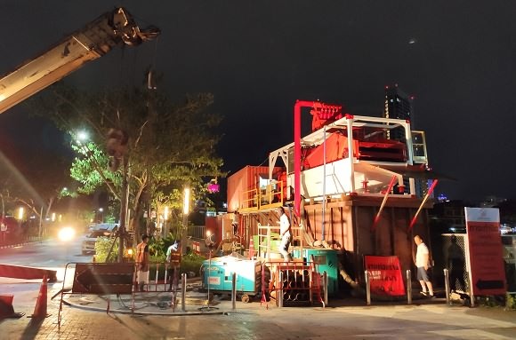 地下管道鋪設工程泥水分離現場